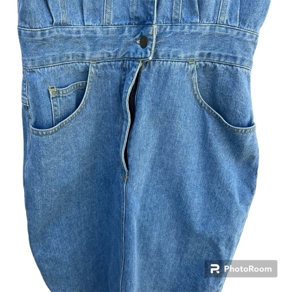 Avon Vintage Denim Light Wash Classic Summer Dress - Picture 6 of 9